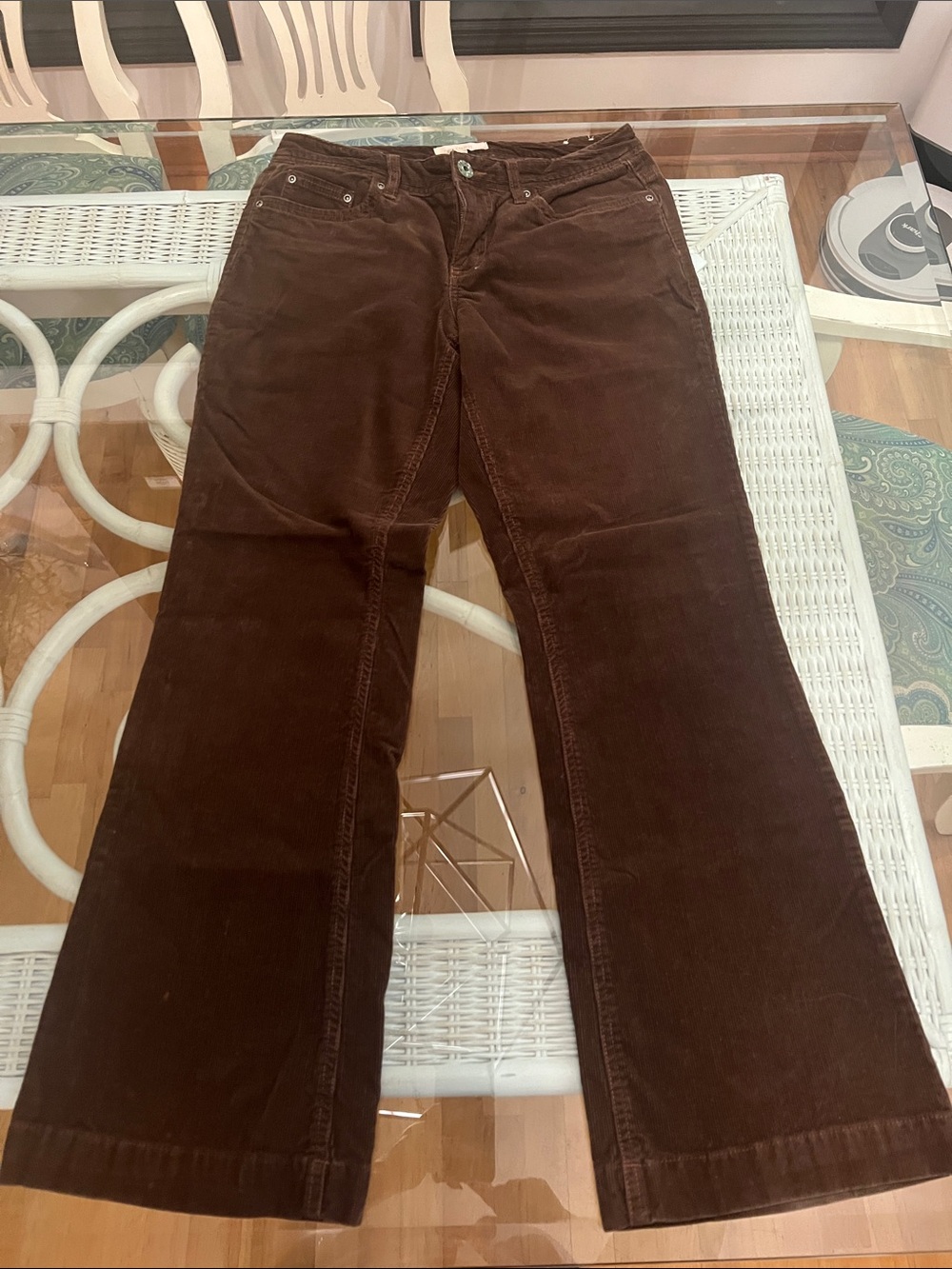 Natural Reflections Dark Brown Corduroy Wide-Leg Jeans